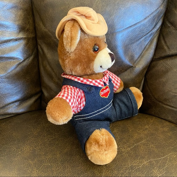 Vintage Del Monte Country Yumkins Brawny Bear Advertising Plush Collectible 10" - Picture 2 of 9